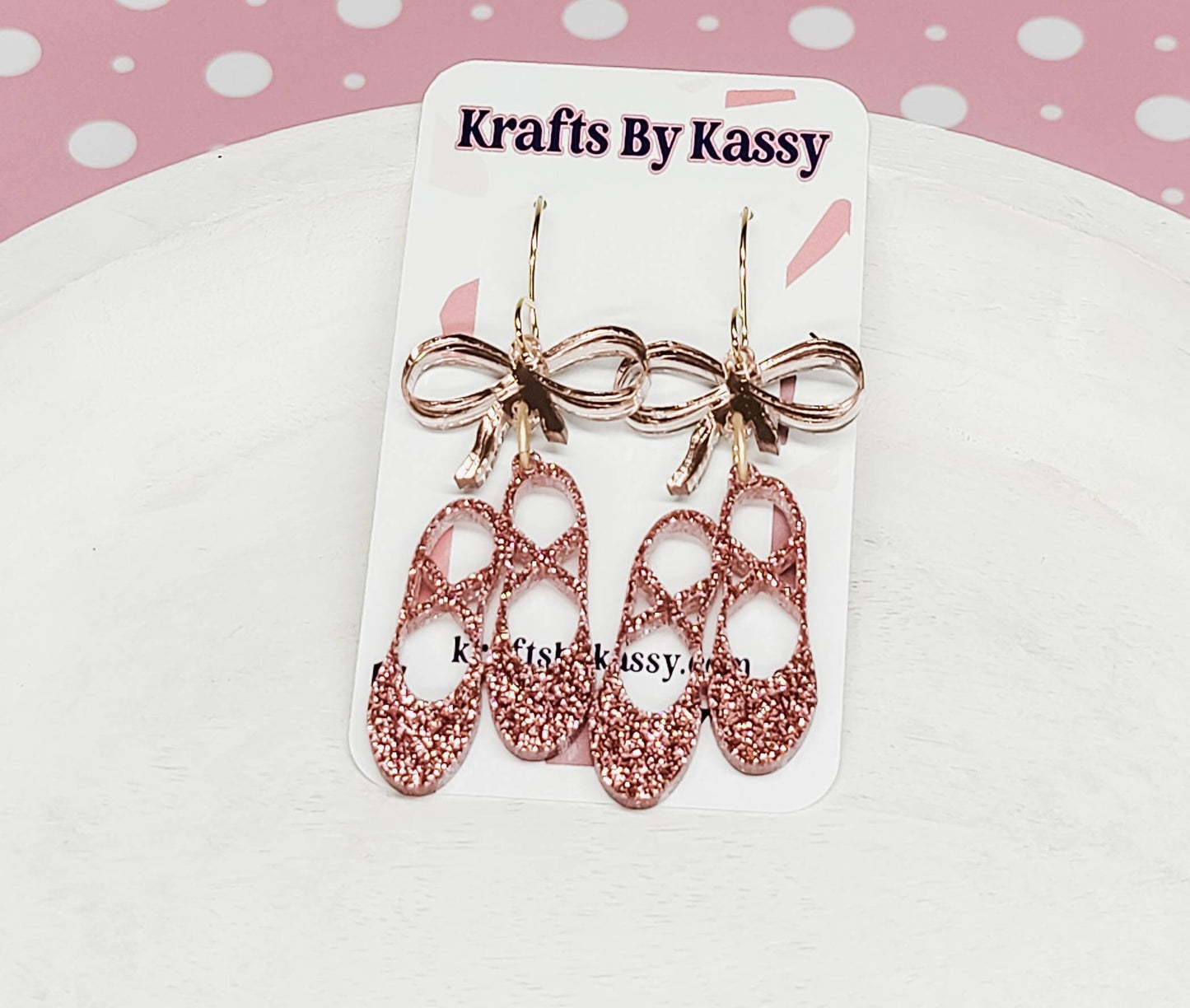 Ballet Slipper Earrings, Sports Jewelry, Statement Acrylic Earrings, Ballet Acrylic Dangles, Ballet Mama Gift