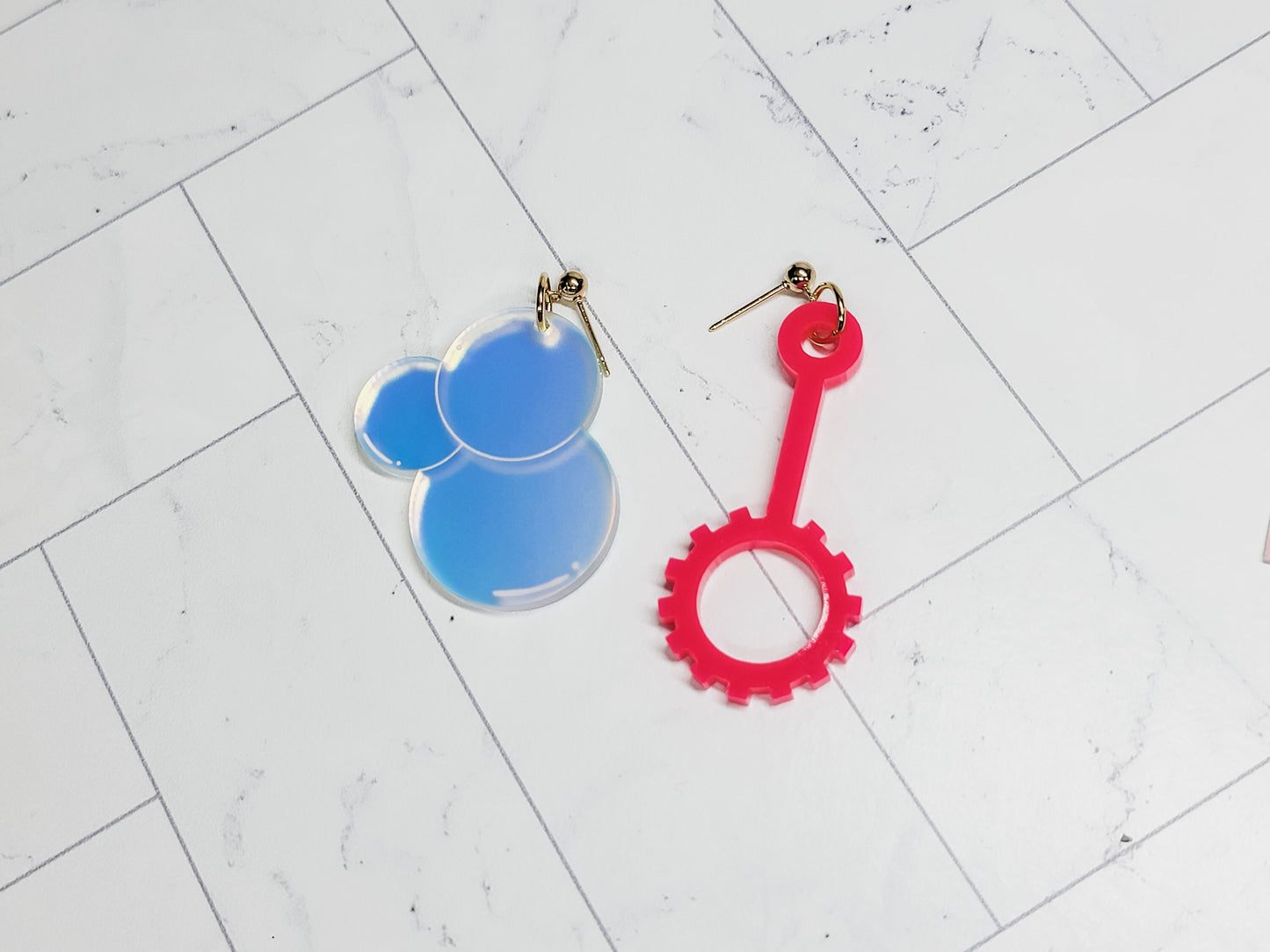 Bubble Wand Earrings, Summer Jewelry, Fun Accessories, Beach Earrings, Bubble Studs