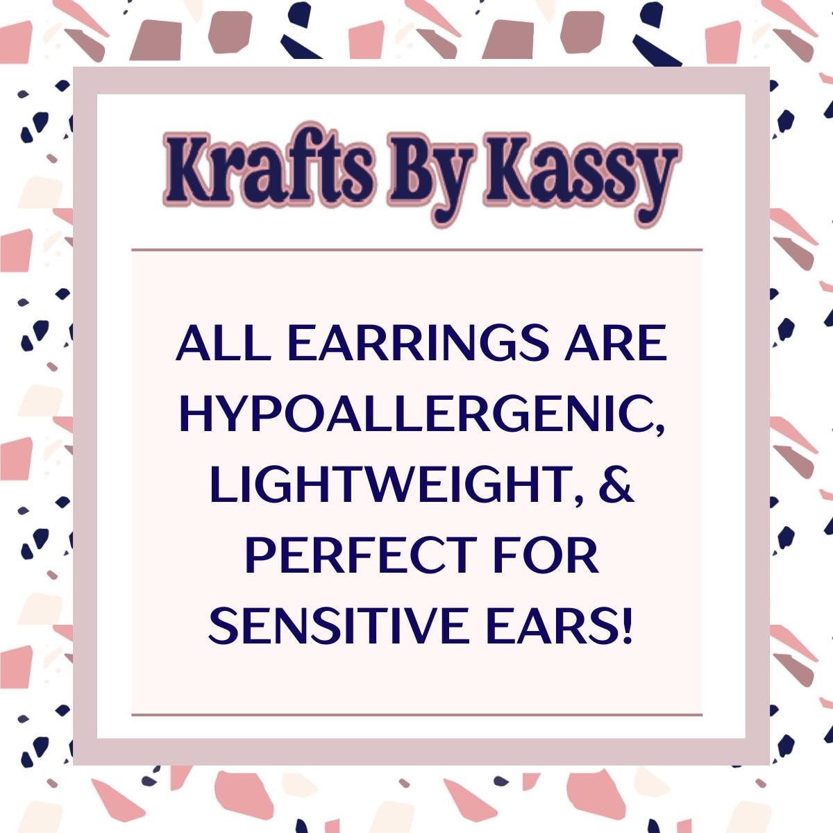 ABC Teacher Earrings, Educator Gift, Acrylic Earrings, Hypoallergenic Studs, Statement Acrylic Earrings