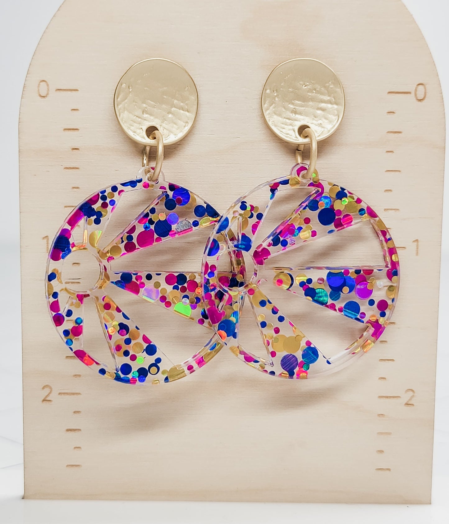 Beach Ball Acrylic Earrings, Beach Accessories, Fun Summer Jewelry, Hypoallergenic Studs