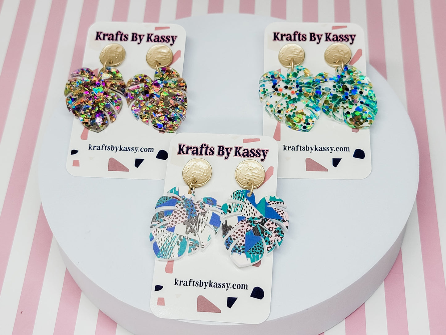 Monstera Earrings, Summer Acrylic Dangles, Leaf Jewelry, Plant Lover Gift, Tropical Earring