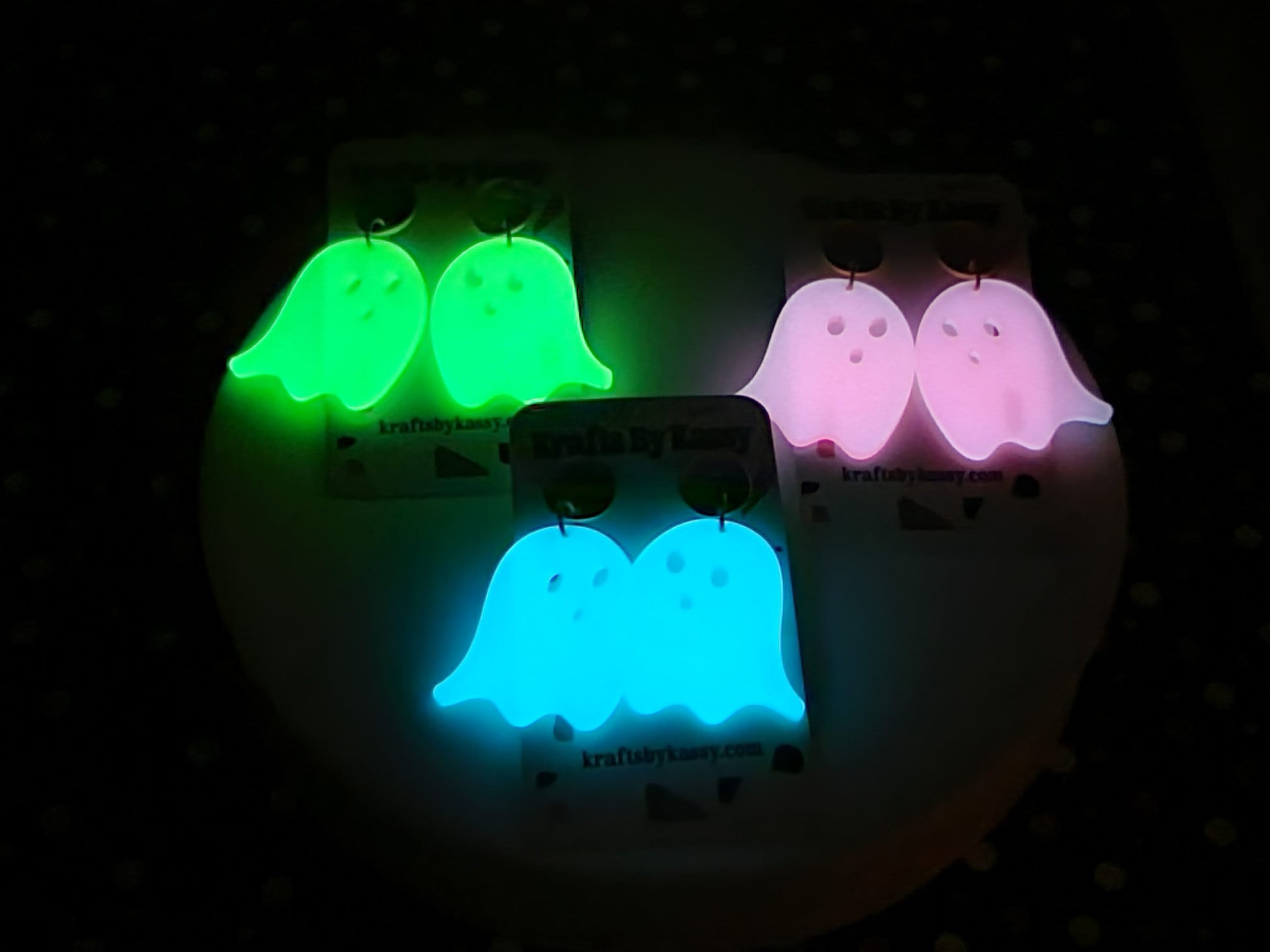 Glow in the Dark Ghost Earrings, Halloween Earrings, Acrylic Ghost Jewelry, Fall Accessories, Halloween Lover Gift, Cute Halloween Earring