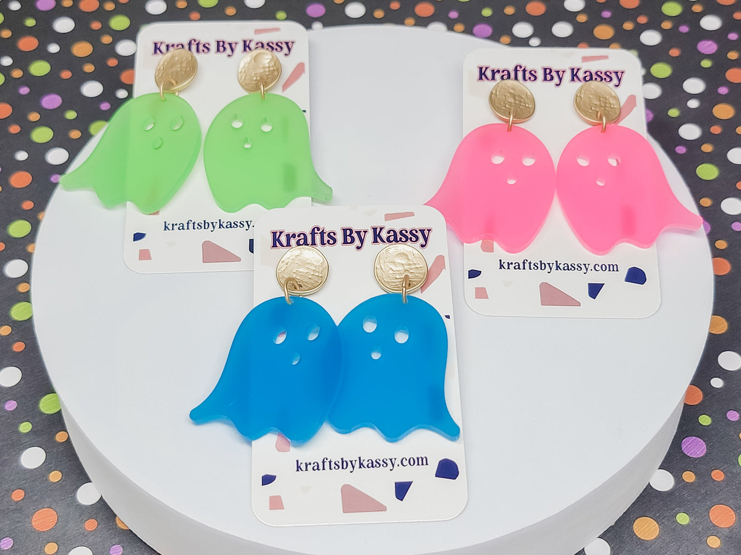 Glow in the Dark Ghost Earrings, Halloween Earrings, Acrylic Ghost Jewelry, Fall Accessories, Halloween Lover Gift, Cute Halloween Earring