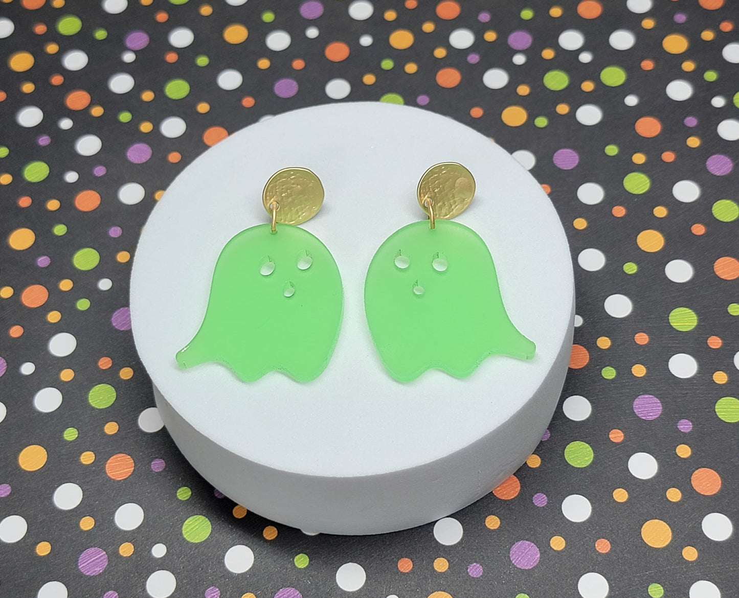 Glow in the Dark Ghost Earrings, Halloween Earrings, Acrylic Ghost Jewelry, Fall Accessories, Halloween Lover Gift, Cute Halloween Earring
