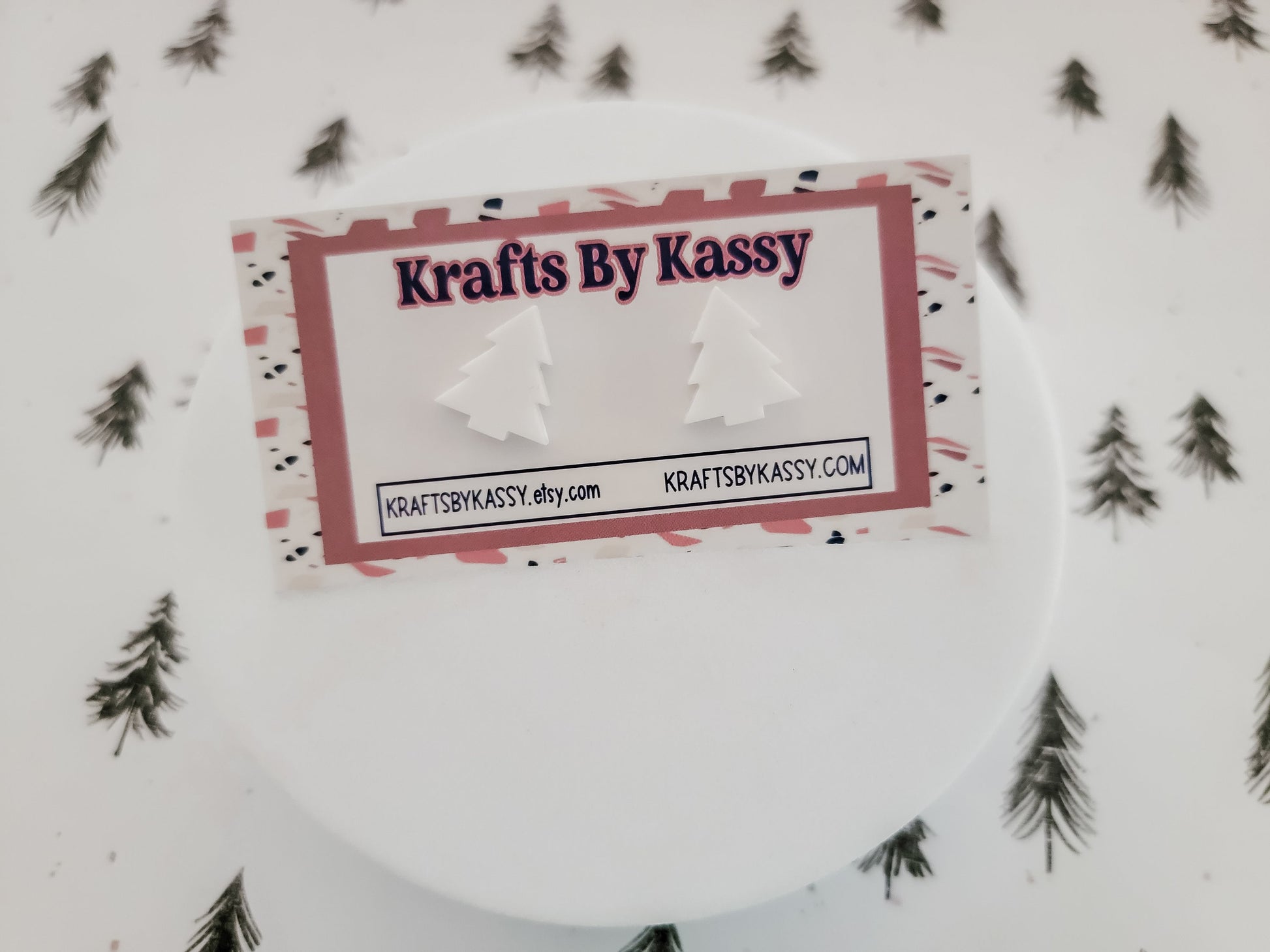 Christmas Tree Studs, Tree Earrings, Holiday Winter Accessories, Statement Acrylic Earrings, Christmas Acrylic Earrings, Pastel Tree Studs