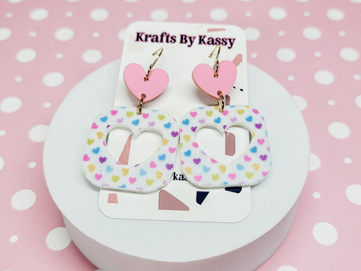 Heart Earrings, Valentine's Earrings, Fun Accessories, Statement Acrylic Earrings, Heart Acrylic Earrings, Acrylic Jewelry