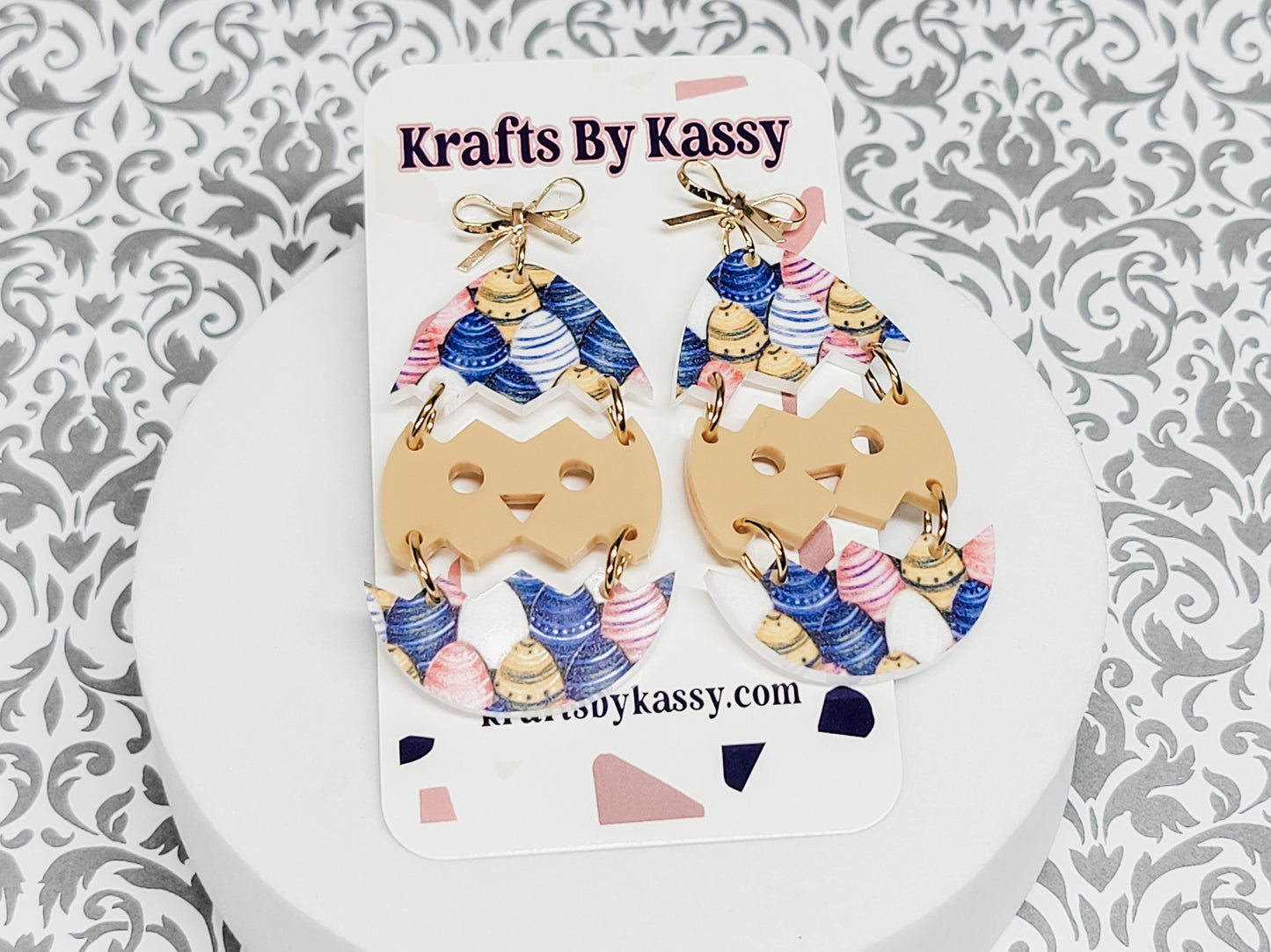 Chick Easter Egg Earring, Easter Earrings, Acrylic Accessories, Spring Jewelry