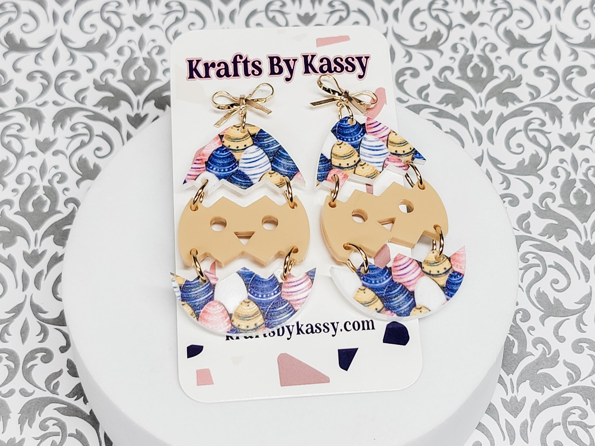 Chick Easter Egg Earring, Easter Earrings, Acrylic Accessories, Spring Jewelry