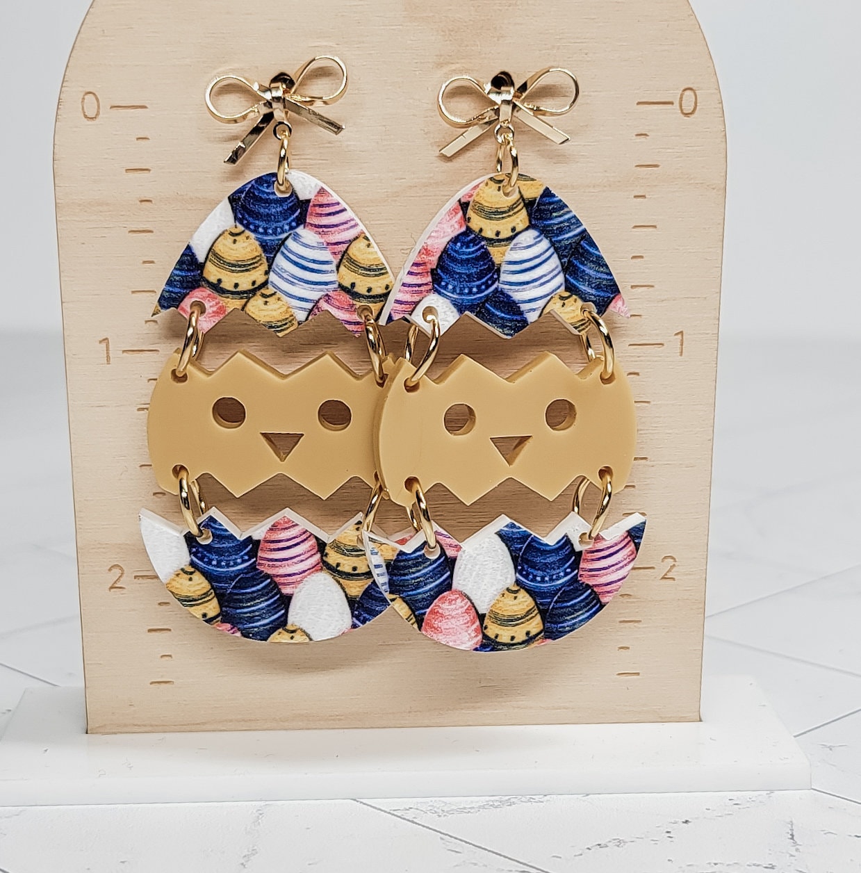 Chick Easter Egg Earring, Easter Earrings, Acrylic Accessories, Spring Jewelry