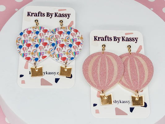 Hot Air Balloon Earrings, Summer Jewelry, Fun Accessories, Beach Earrings, Hot Air Balloon Jewelry