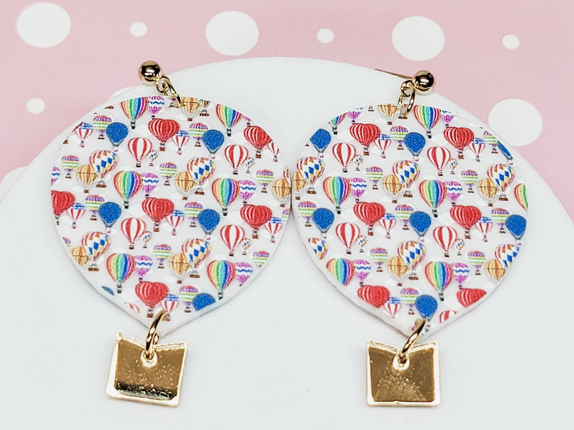 Hot Air Balloon Earrings, Summer Jewelry, Fun Accessories, Beach Earrings, Hot Air Balloon Jewelry