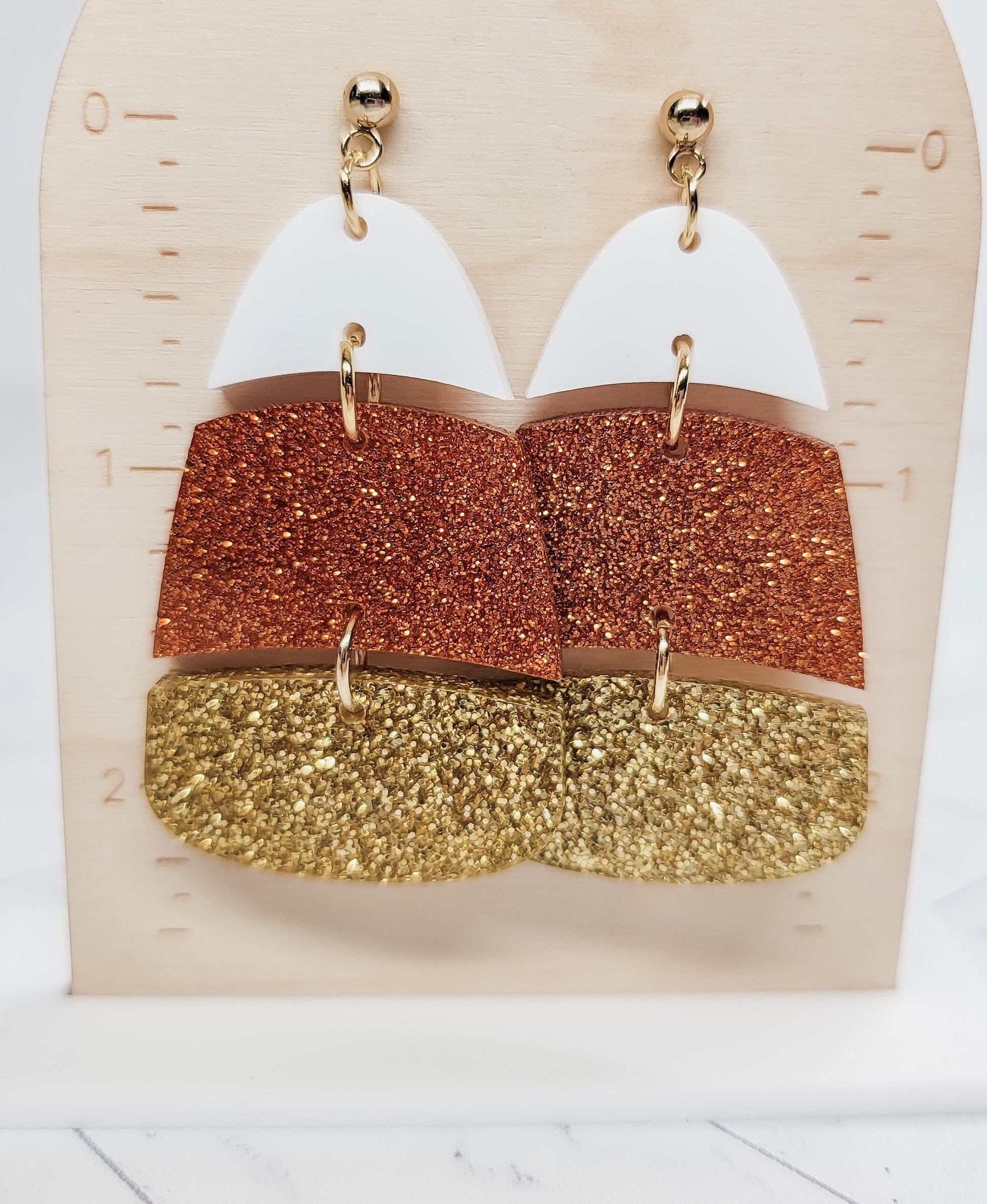 Candy Corn Earrings