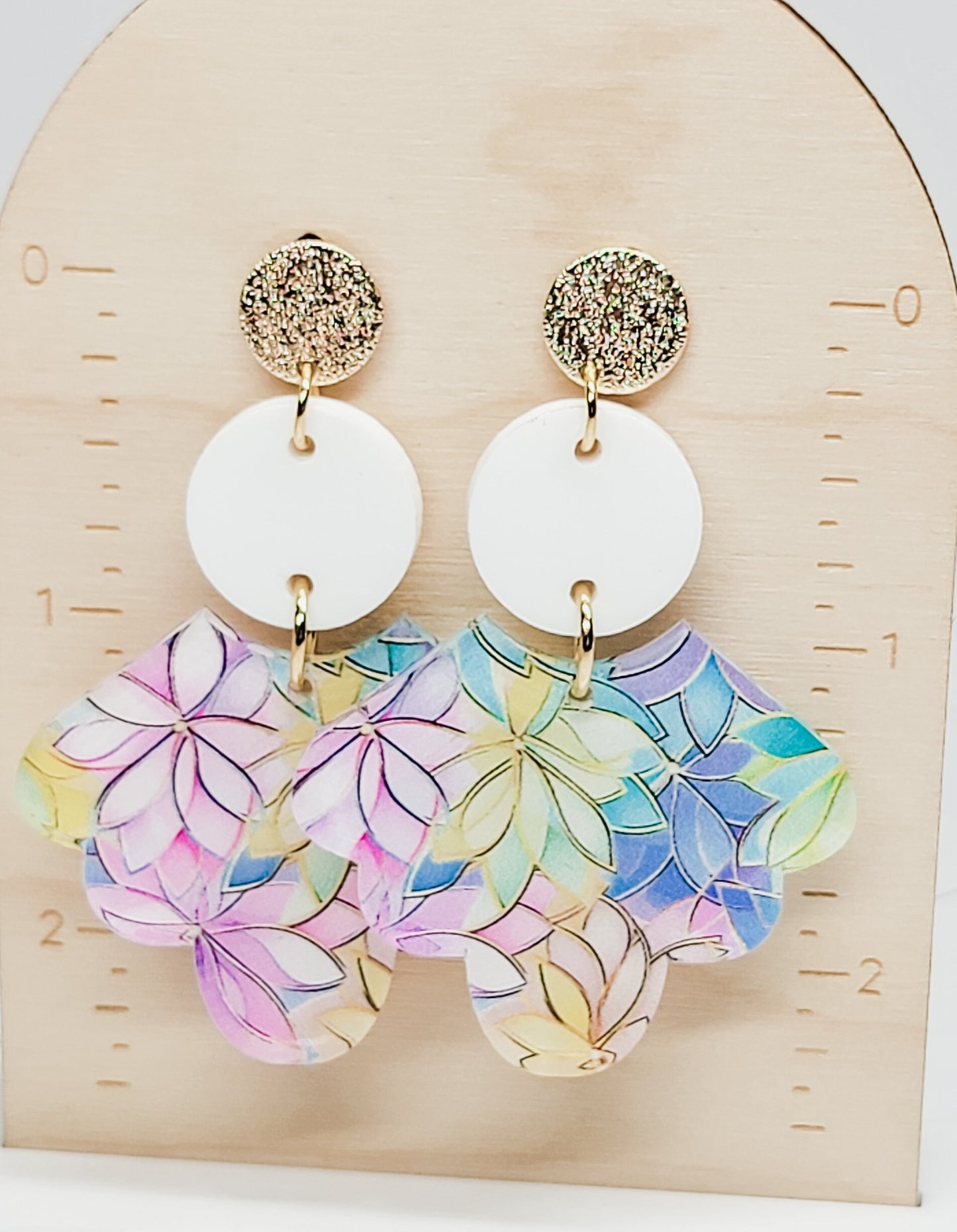 Pastel Floral Earrings, Floral Jewelry, Spring Accessories, Earrings for Everyday Wear