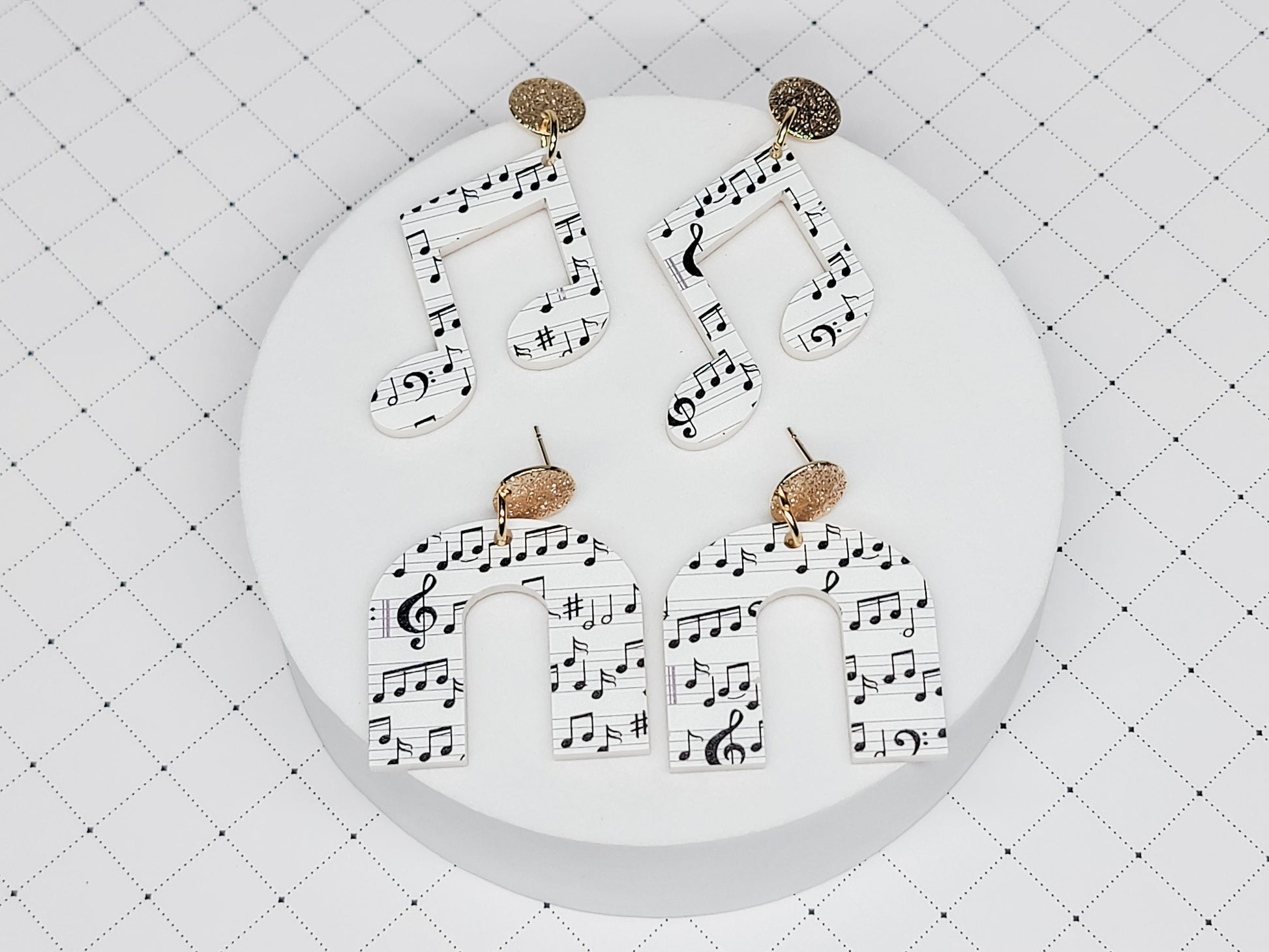 Musical Note Earrings, Music Jewelry, Music Teacher Accessories, Earrings for Everyday Wear