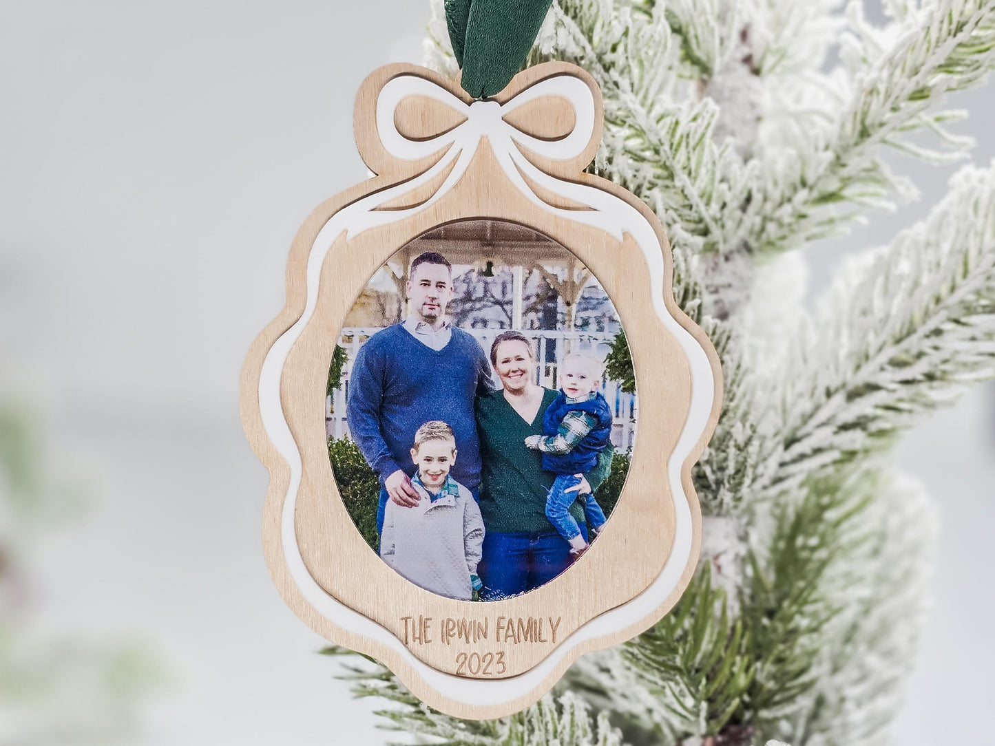 Family Christmas Ornament, Personalized Ornament, Photo Ornamenr, Christmas Decor, Gift Tag, UV Printed, Grandparents Gift