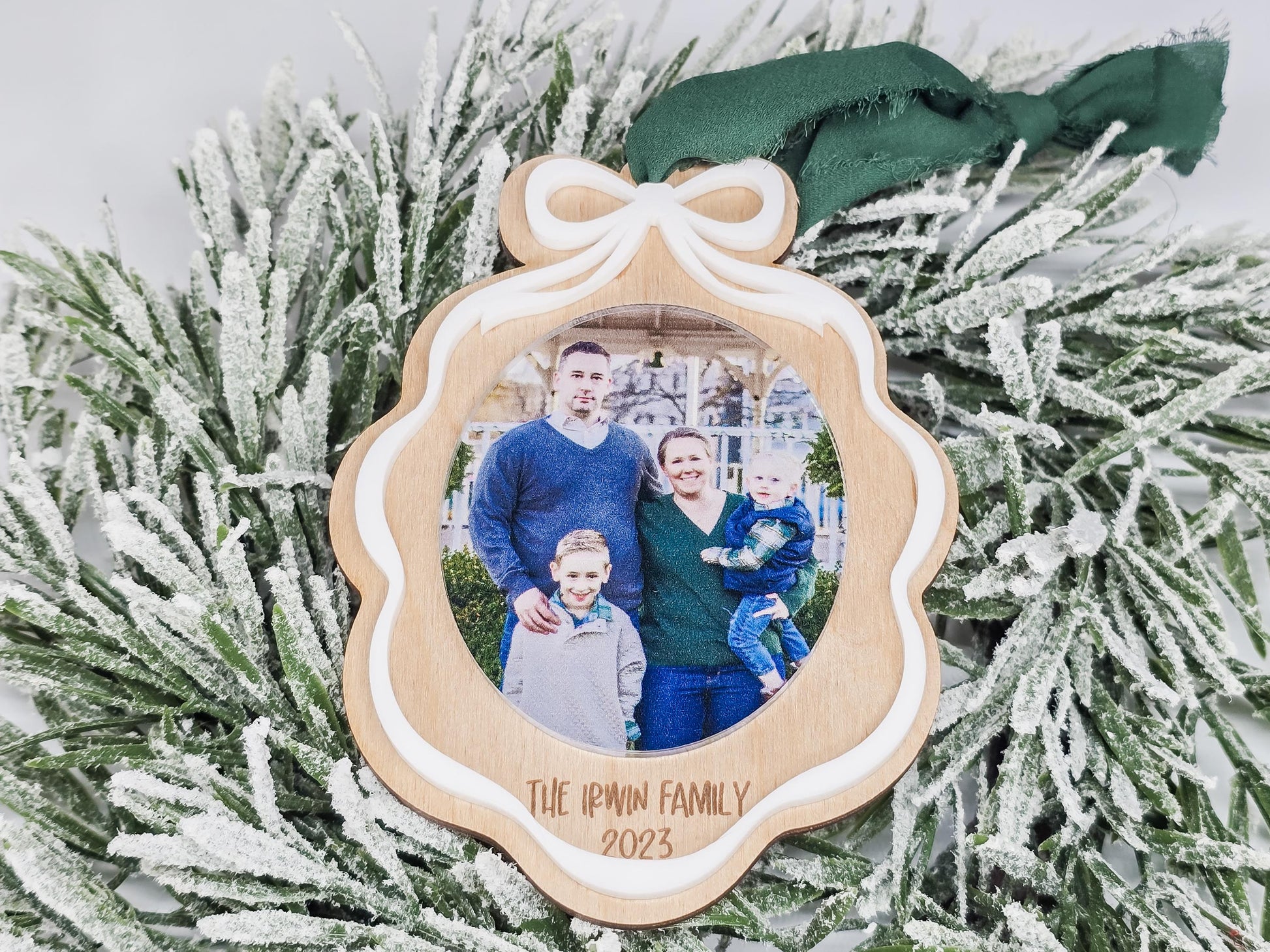 Family Christmas Ornament, Personalized Ornament, Photo Ornamenr, Christmas Decor, Gift Tag, UV Printed, Grandparents Gift