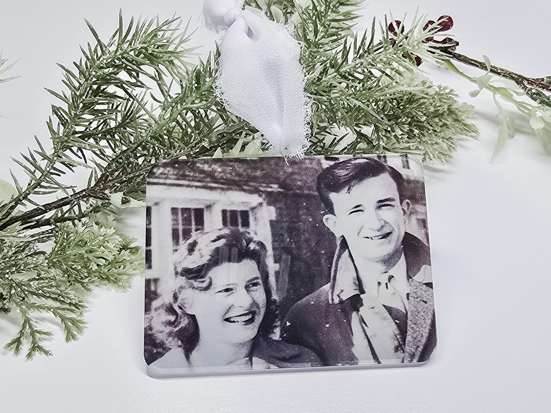 Photo Ornament, Personalized Ornament, Family Photo, Christmas Decor, Gift Tag, UV Printed, Grandparents Gift