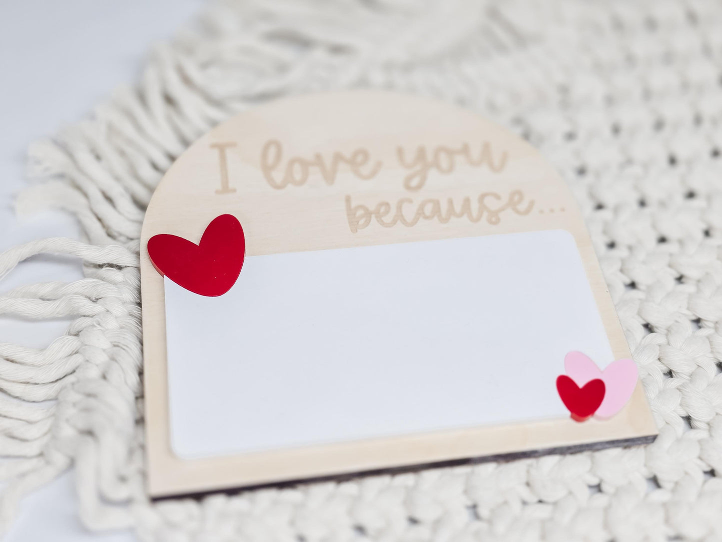 I Love You Because Sign, Valentine's Day Décor, Heart Tag, Tiered Tray Décor, Valentine's Day Gifts for Kids, Valentine Gift