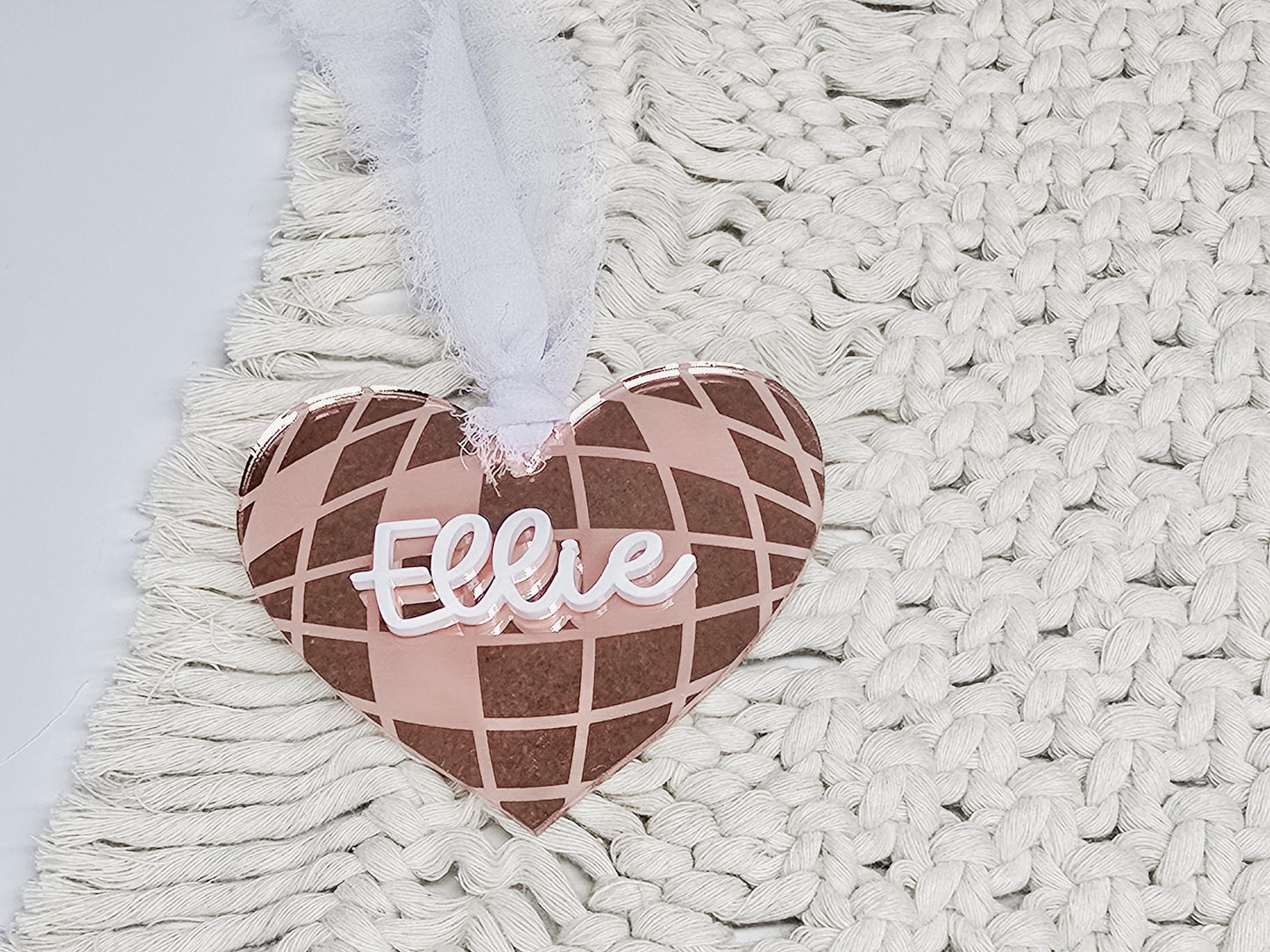 Disco Heart Valentine's Day Tags, Personalized Gift Tag, Heart Name Tag, Tiered Tray Décor, Valentine's Day Gifts for Kids, Valentine Gift