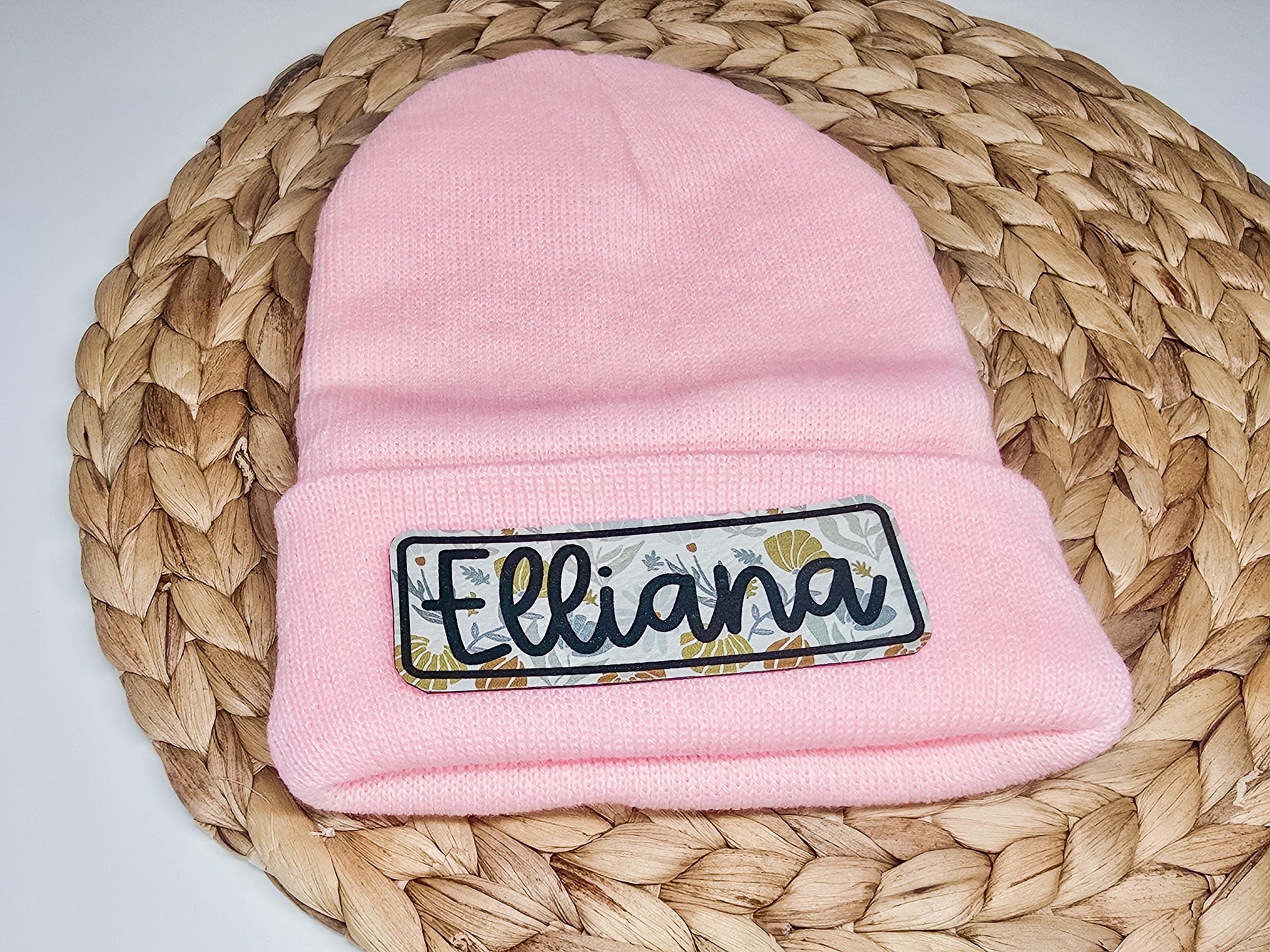Personalized Beanie, Winter Hat, Customized Beanie, Hat with Patch, Christmas Gift, Stocking Stuffer for Kids
