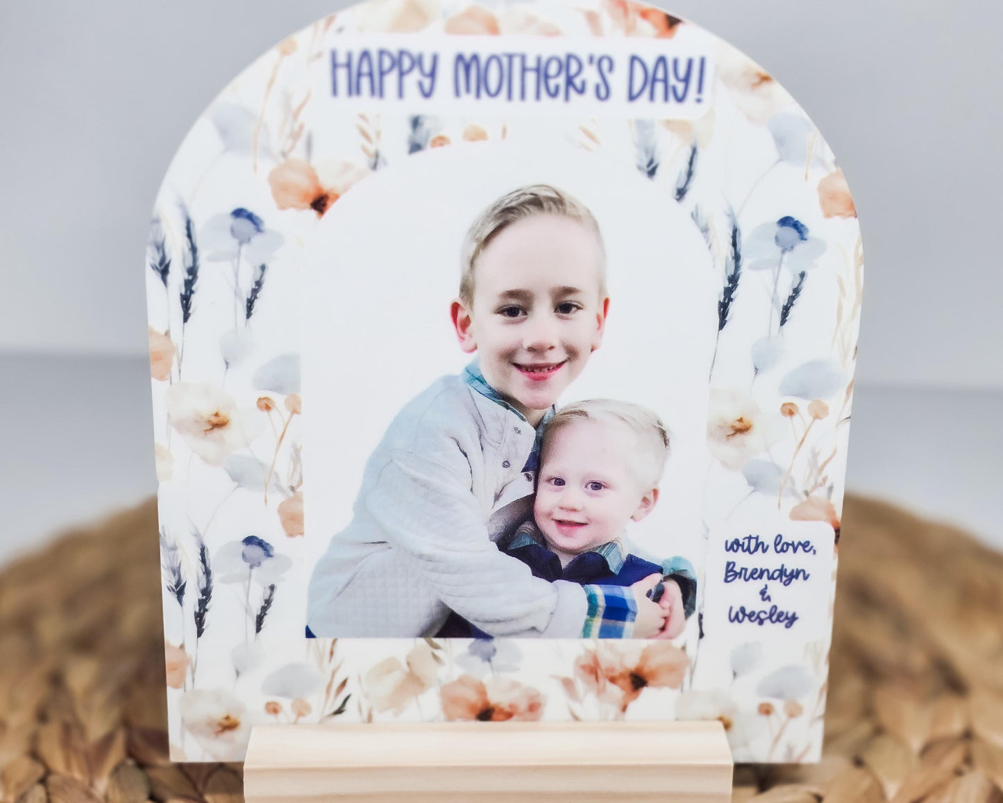 Personalized Photo Frame, Mothers Day Gift, Gift for Mom, Desk Photo