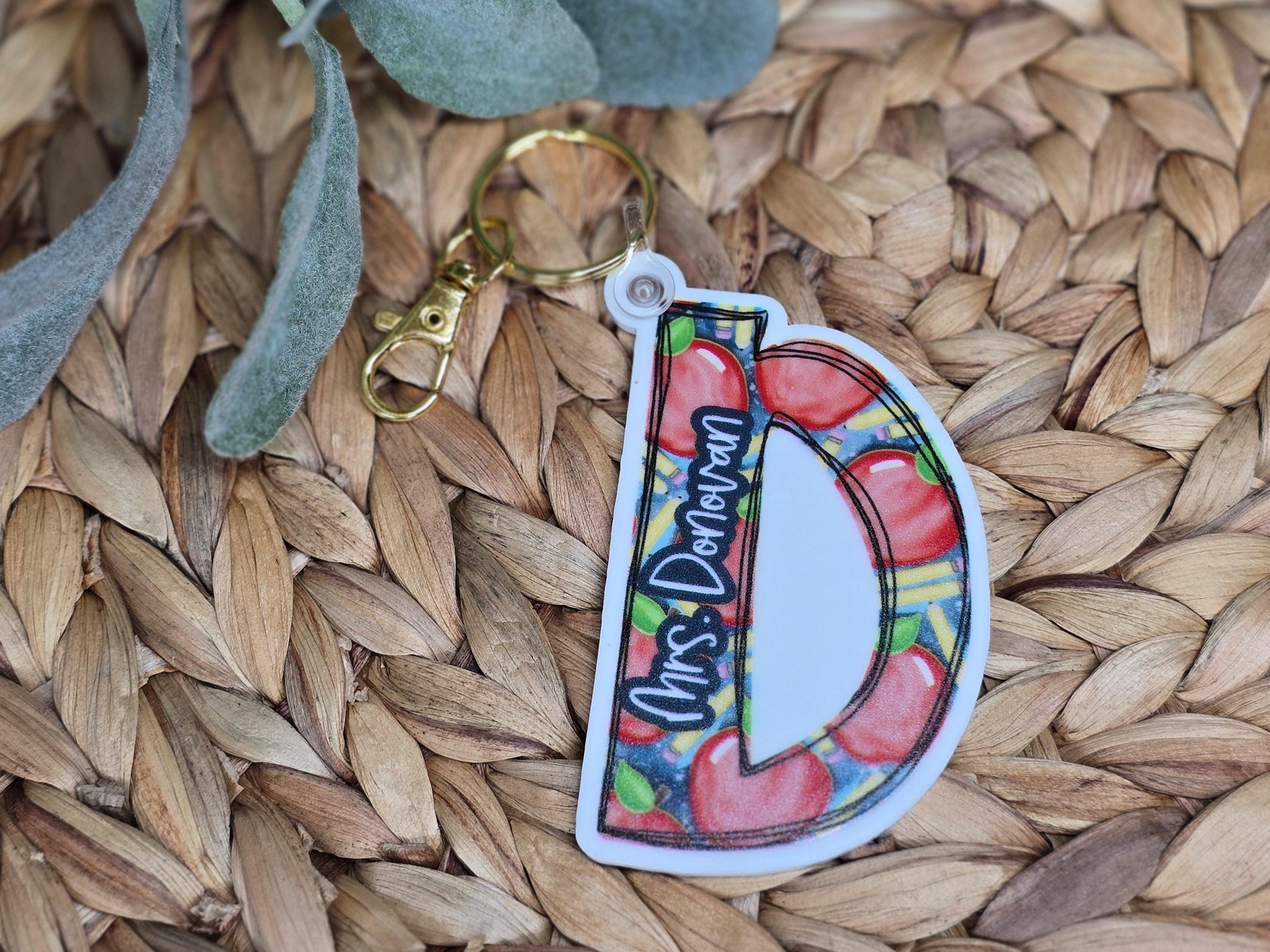 Teacher Keychain, Teacher Appreciation Gift, End of Year Teacher Gift, Educator Gift, Teacher Graduate Gift, Personalized Bag Charm