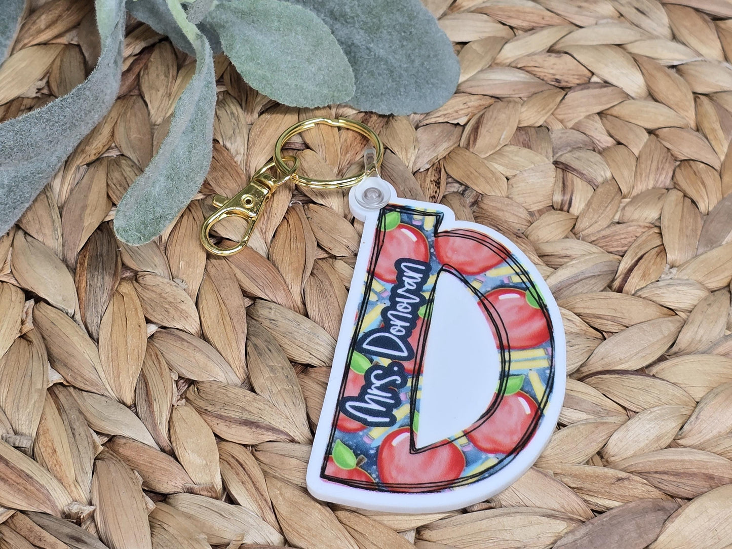 Teacher Keychain, Teacher Appreciation Gift, End of Year Teacher Gift, Educator Gift, Teacher Graduate Gift, Personalized Bag Charm