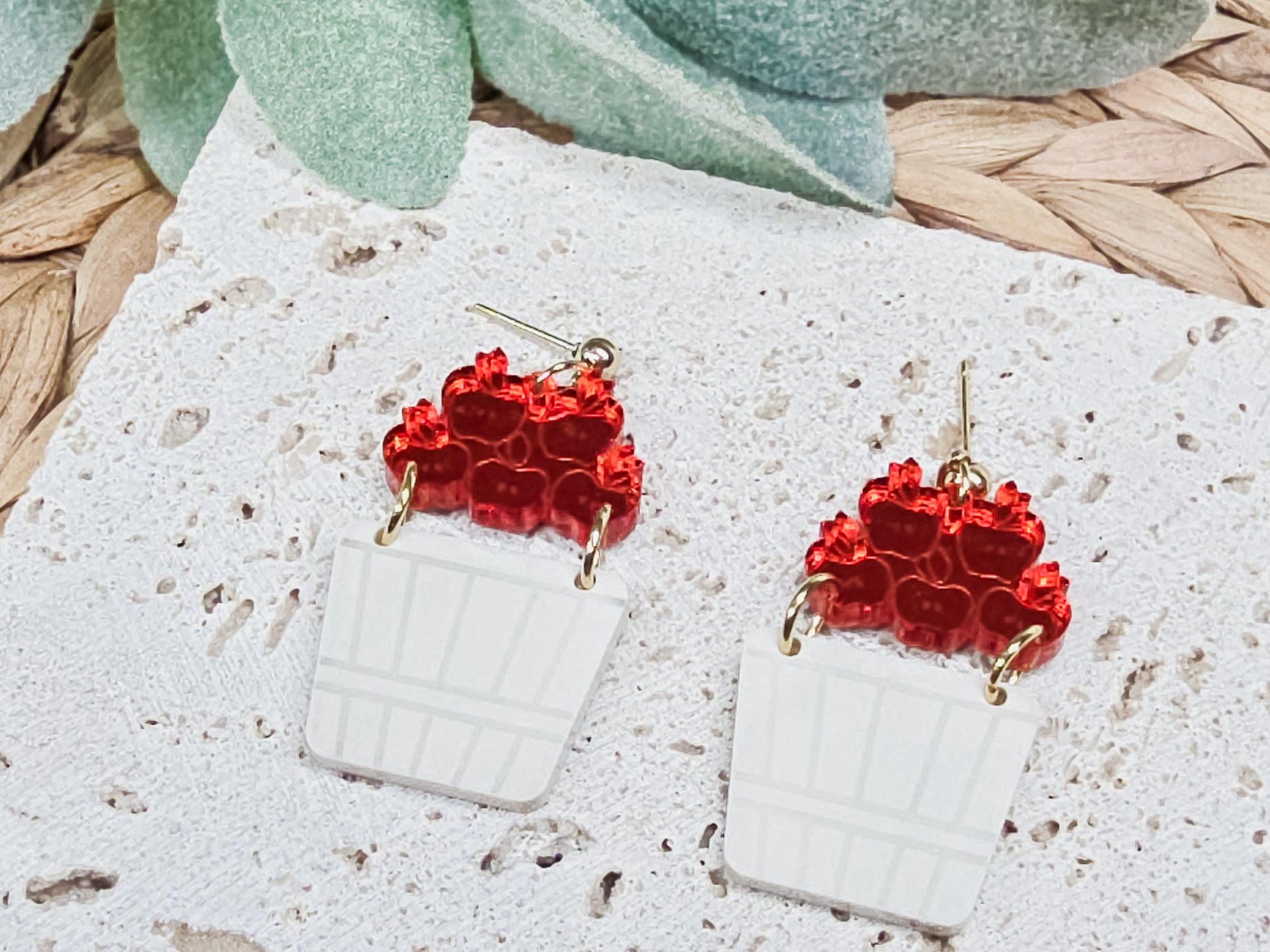 Apple Picking Earrings, Fall Jewelry, Modern Accessory