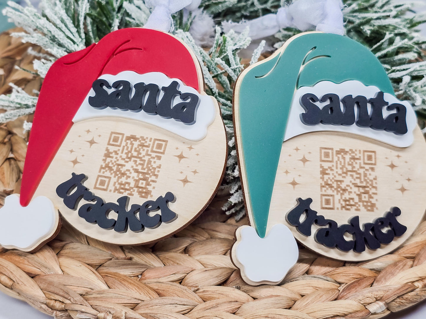 Santa Tracker Christmas Ornament, Holiday Tree Decoration, Gift for Family
