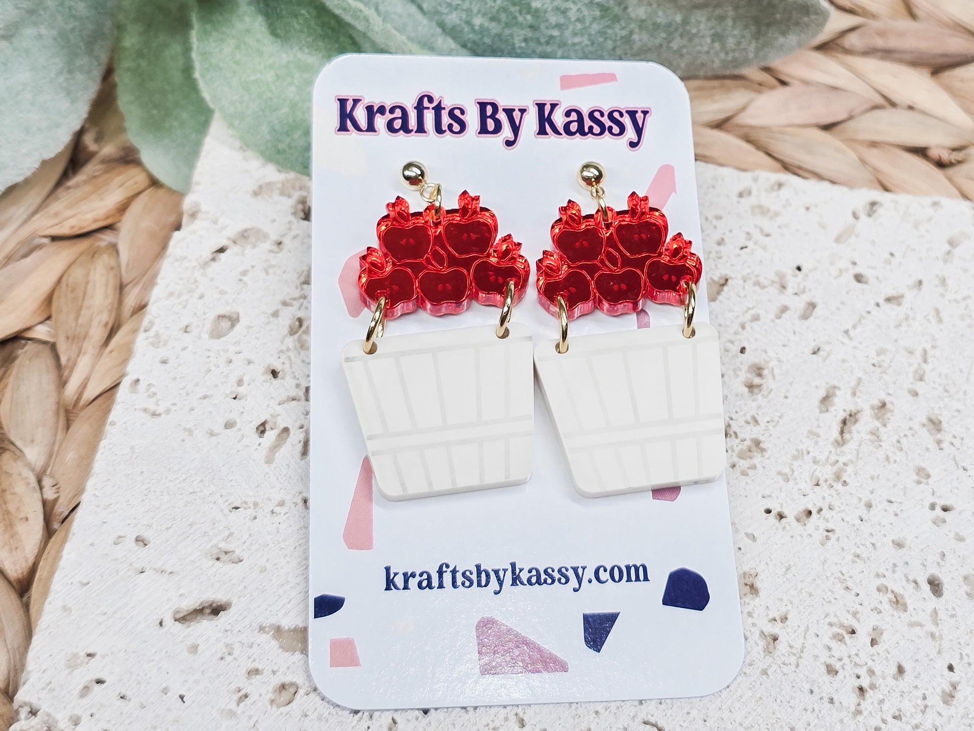 Apple Picking Earrings, Fall Jewelry, Modern Accessory