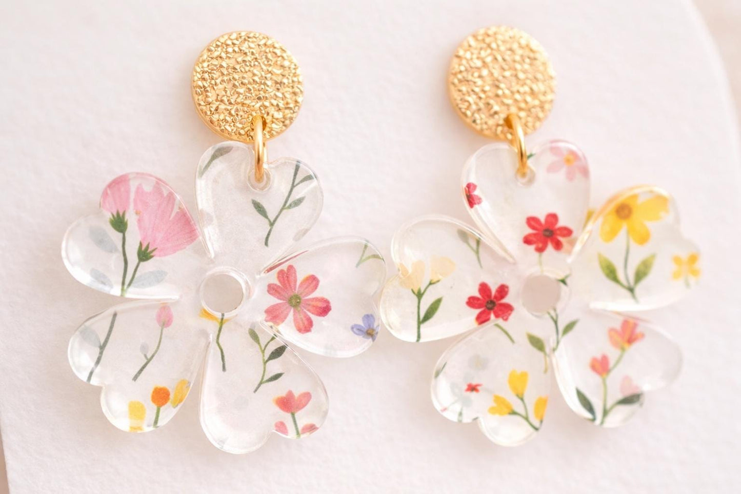 Boho Floral Studs, Floral Earrings, Flower Jewelry, Spring Accessories, Earrings for Spring