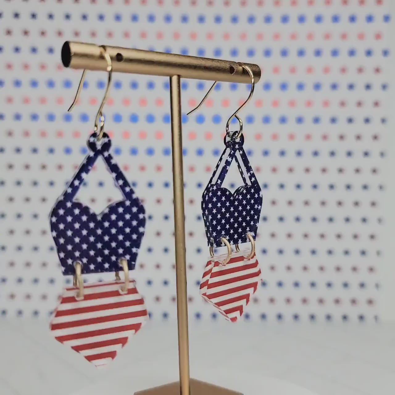 Patriotic Bathing Suit Earrings – Krafts By Kassy