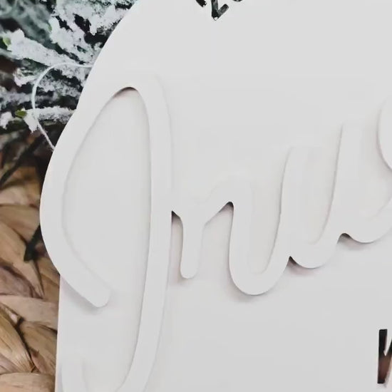 Modern Personalized Christmas Ornament, Family Name Tag, Christmas Decor, Gift Tag