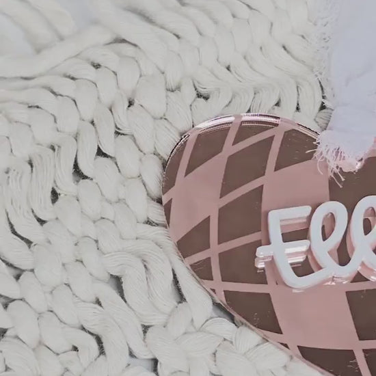 Disco Heart Valentine's Day Tags, Personalized Gift Tag, Heart Name Tag, Tiered Tray Décor, Valentine's Day Gifts for Kids, Valentine Gift