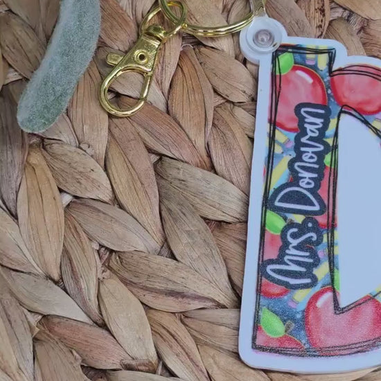 Teacher Keychain, Teacher Appreciation Gift, End of Year Teacher Gift, Educator Gift, Teacher Graduate Gift, Personalized Bag Charm