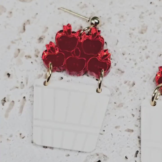 Apple Picking Earrings, Fall Jewelry, Modern Accessory