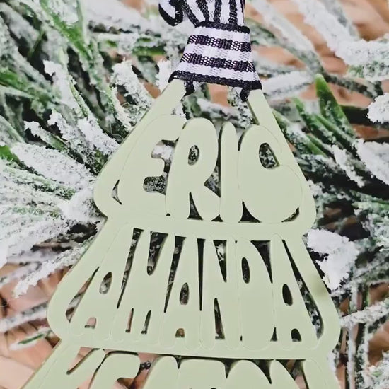 Personalized Family Christmas Ornament,  Family Name Ornament, Holiday Tree Decoration, Gift for Family