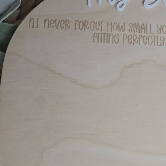 Mommy and Me Sign, Handprint Sign, Arch Wooden Decor, Handprint Keepsake, Mother's Day Gift, Gift From Kids