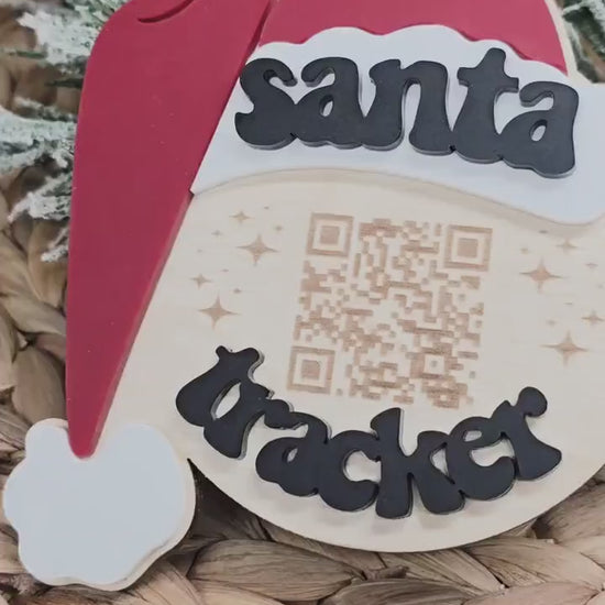 Santa Tracker Christmas Ornament, Holiday Tree Decoration, Gift for Family