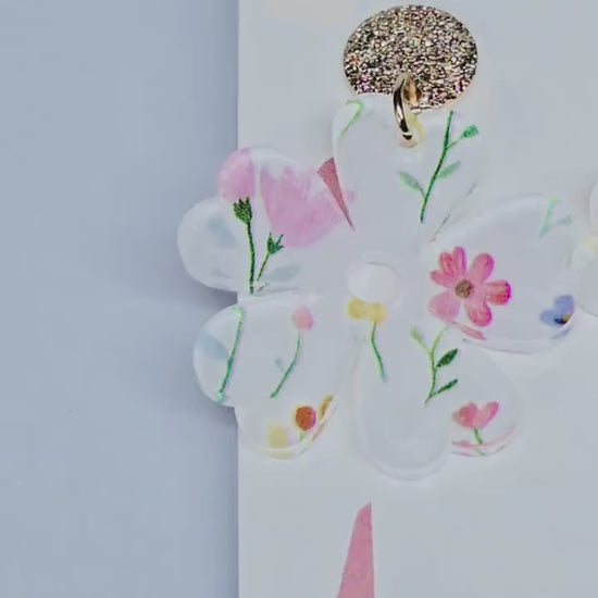 Boho Floral Studs, Floral Earrings, Flower Jewelry, Spring Accessories, Earrings for Spring