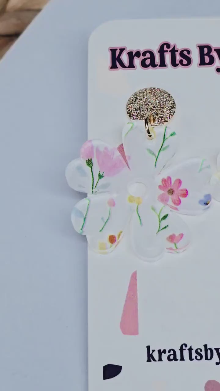 Boho Floral Studs, Floral Earrings, Flower Jewelry, Spring Accessories, Earrings for Spring