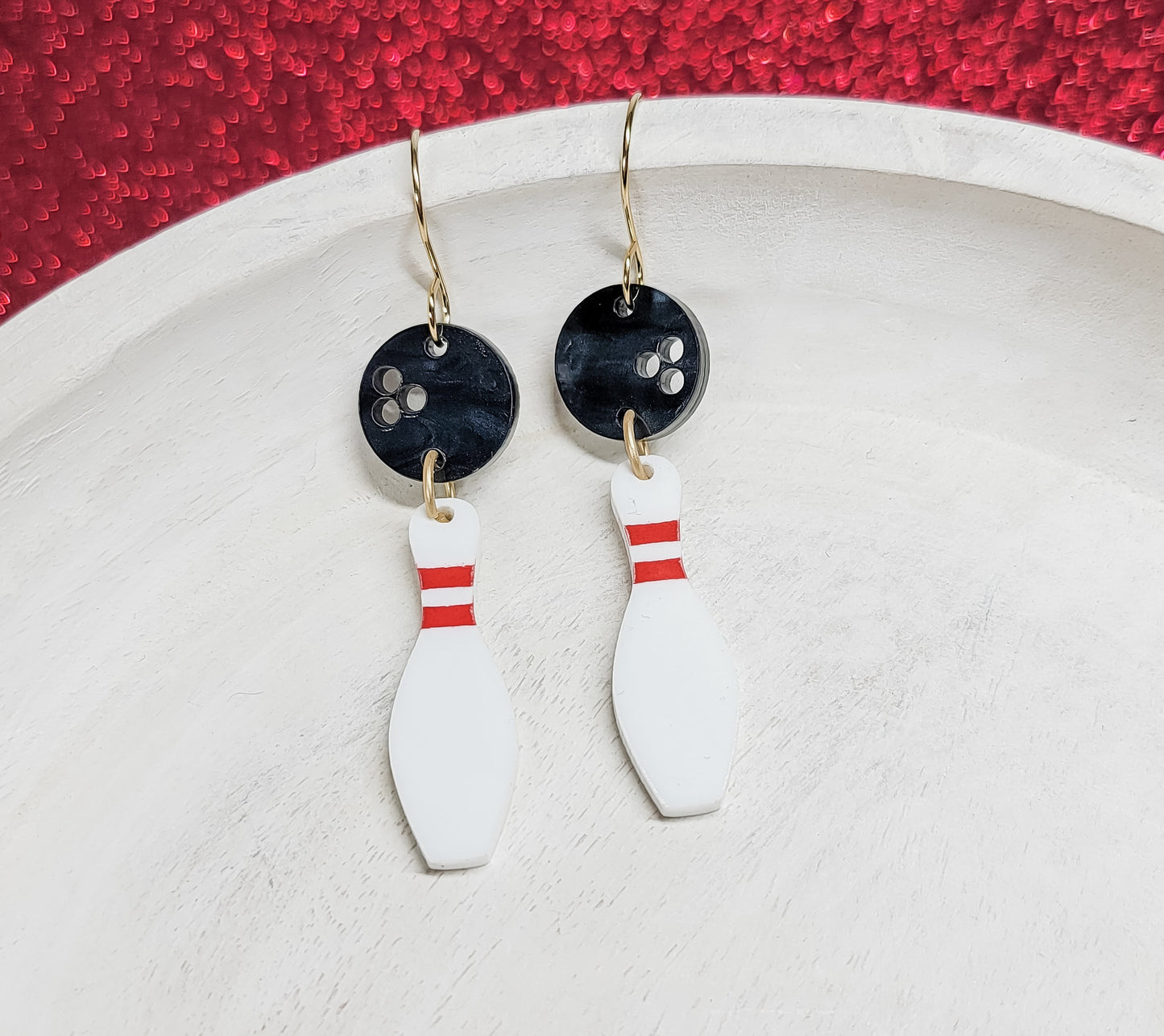 Bowling Pin & Ball Earrings