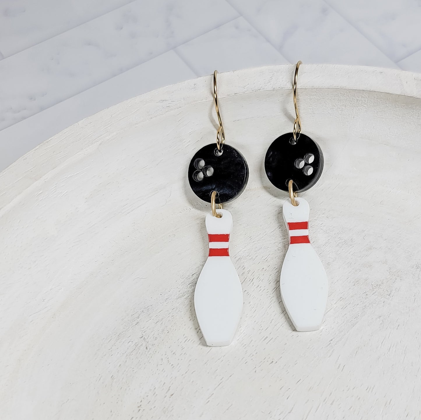 Bowling Pin & Ball Earrings