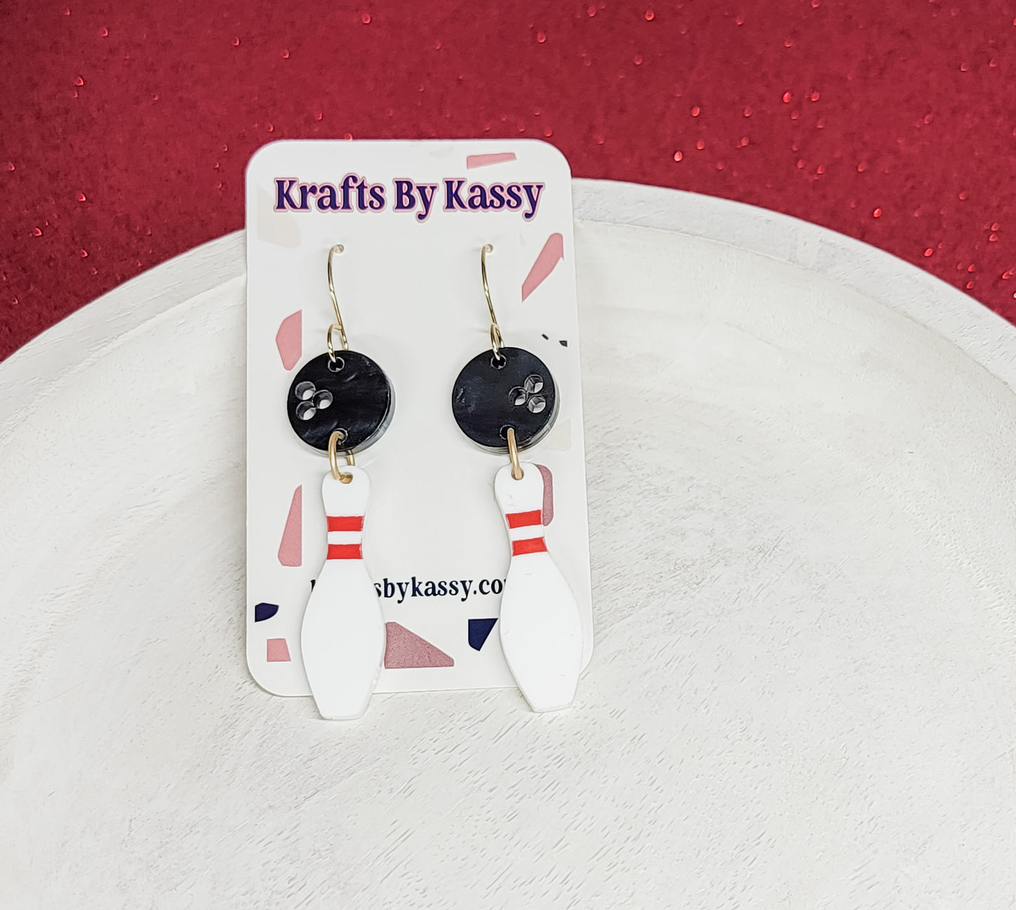 Bowling Pin & Ball Earrings