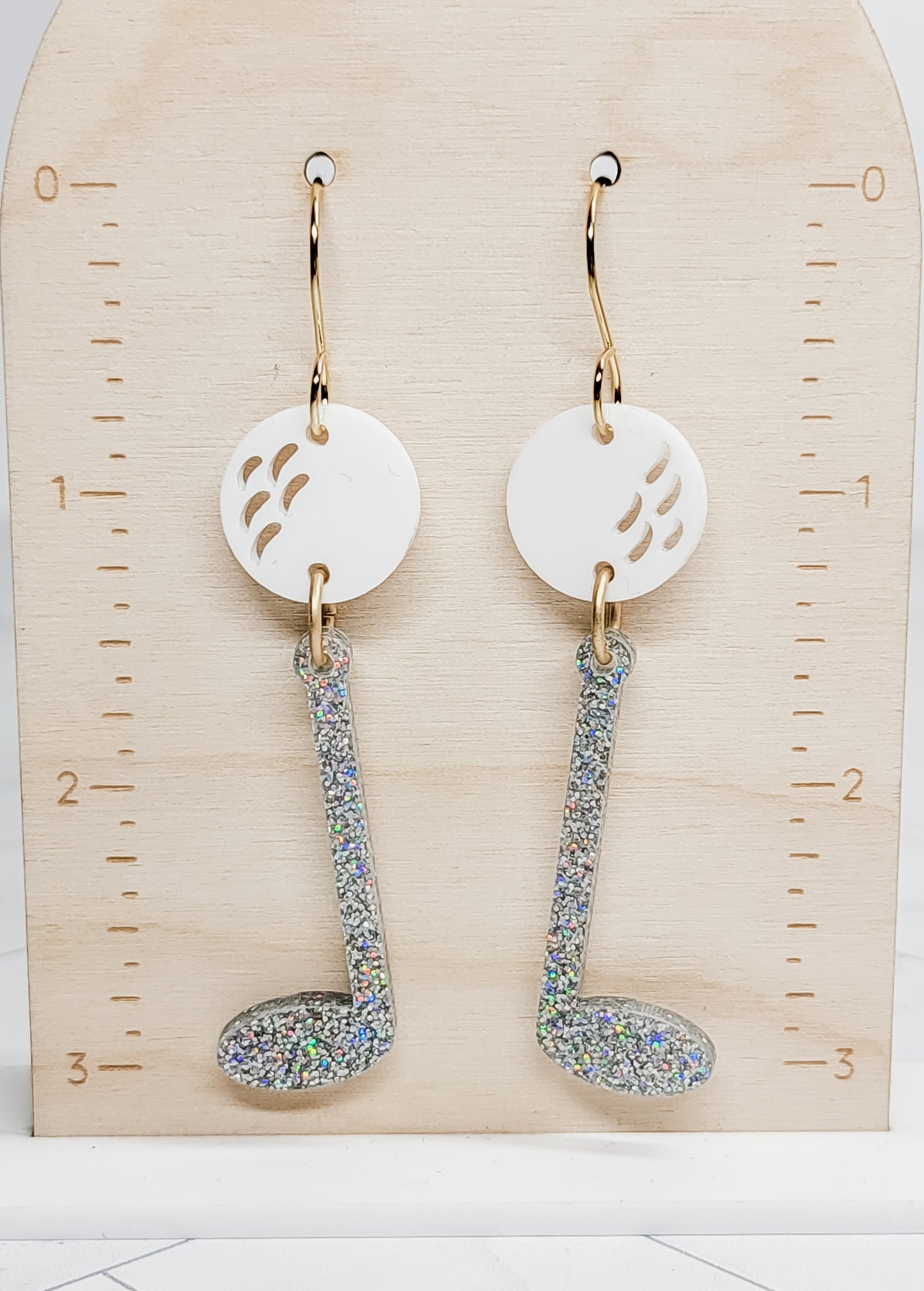 Golf Ball & Club Earrings