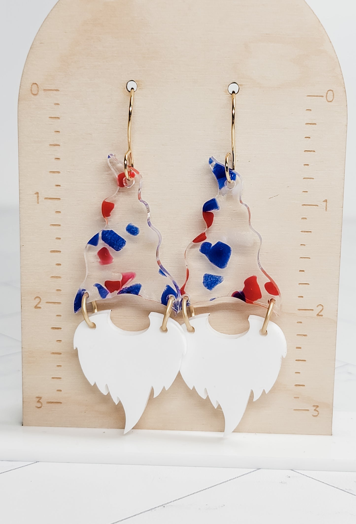 Red, White, & Blue Gnome Earrings