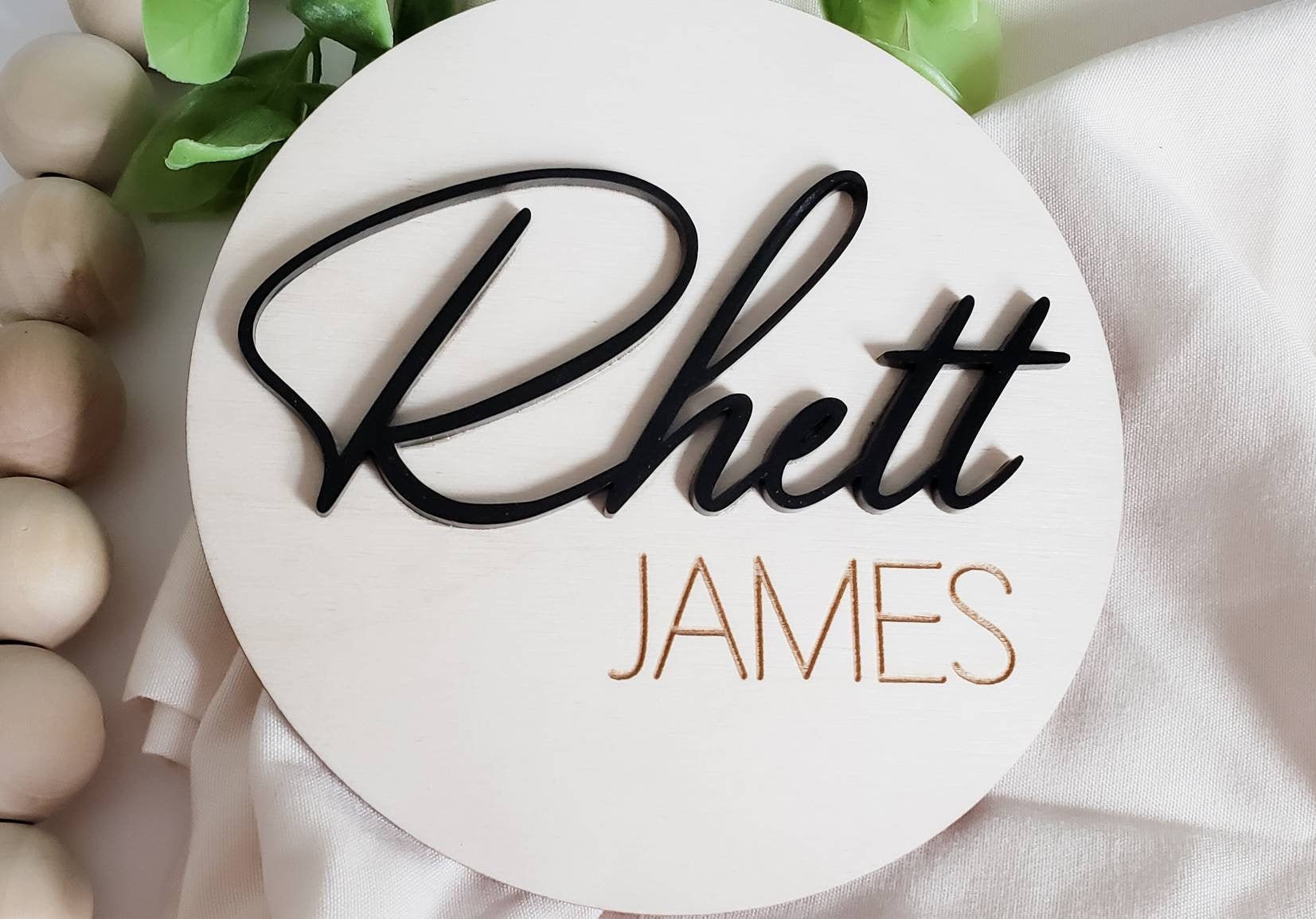 Birth Announcement Sign, Engraved Wood Name Sign, Birth Stats Plaque, Fresh 48 Sign, Newborn Photo Prop, Baby Shower Gift,Hospital Name Sign