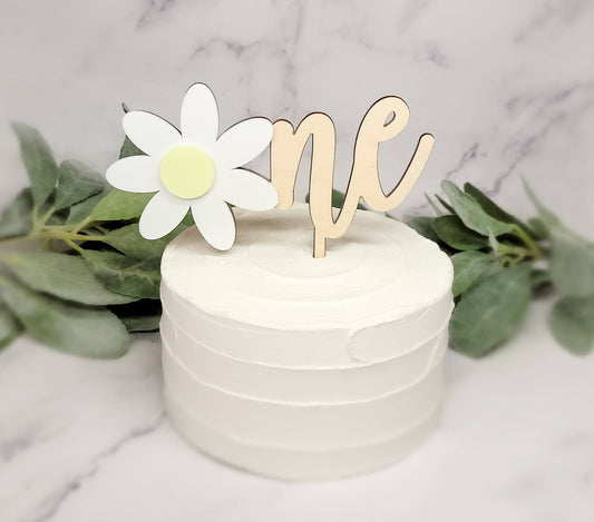 Daisy Cake Topper, One Cake Topper, First Birthday, First Birthday Photo Shoot Prop, Cake Topper Birthday, Spring Cake Smash Topper, Daisy