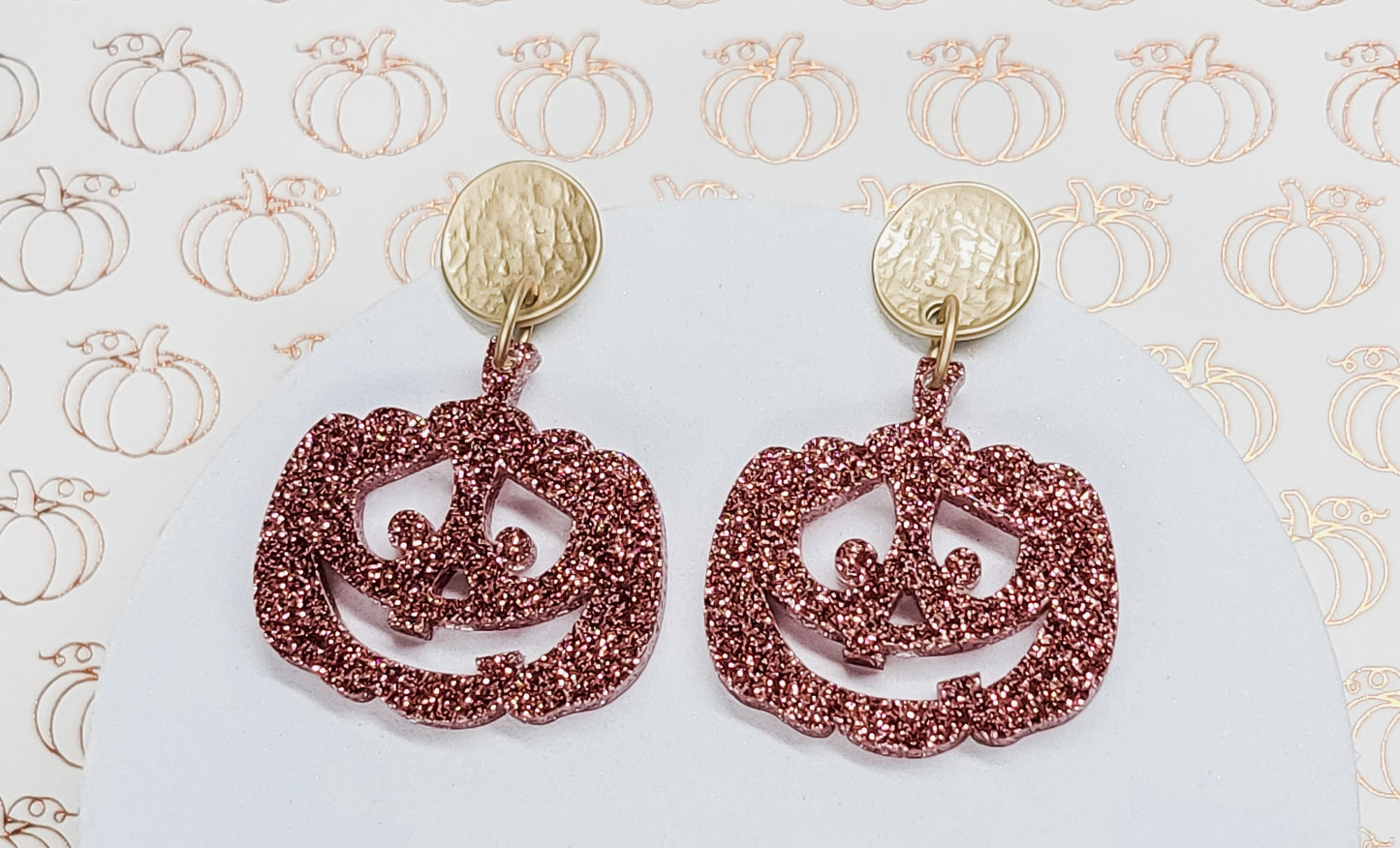 Glitter Pumpkin Dangle Earrings, Halloween Earrings, Pumpkin Accessory, Statement Earrings, Fall Jewelry, Halloween Lover Gift, Acrylic