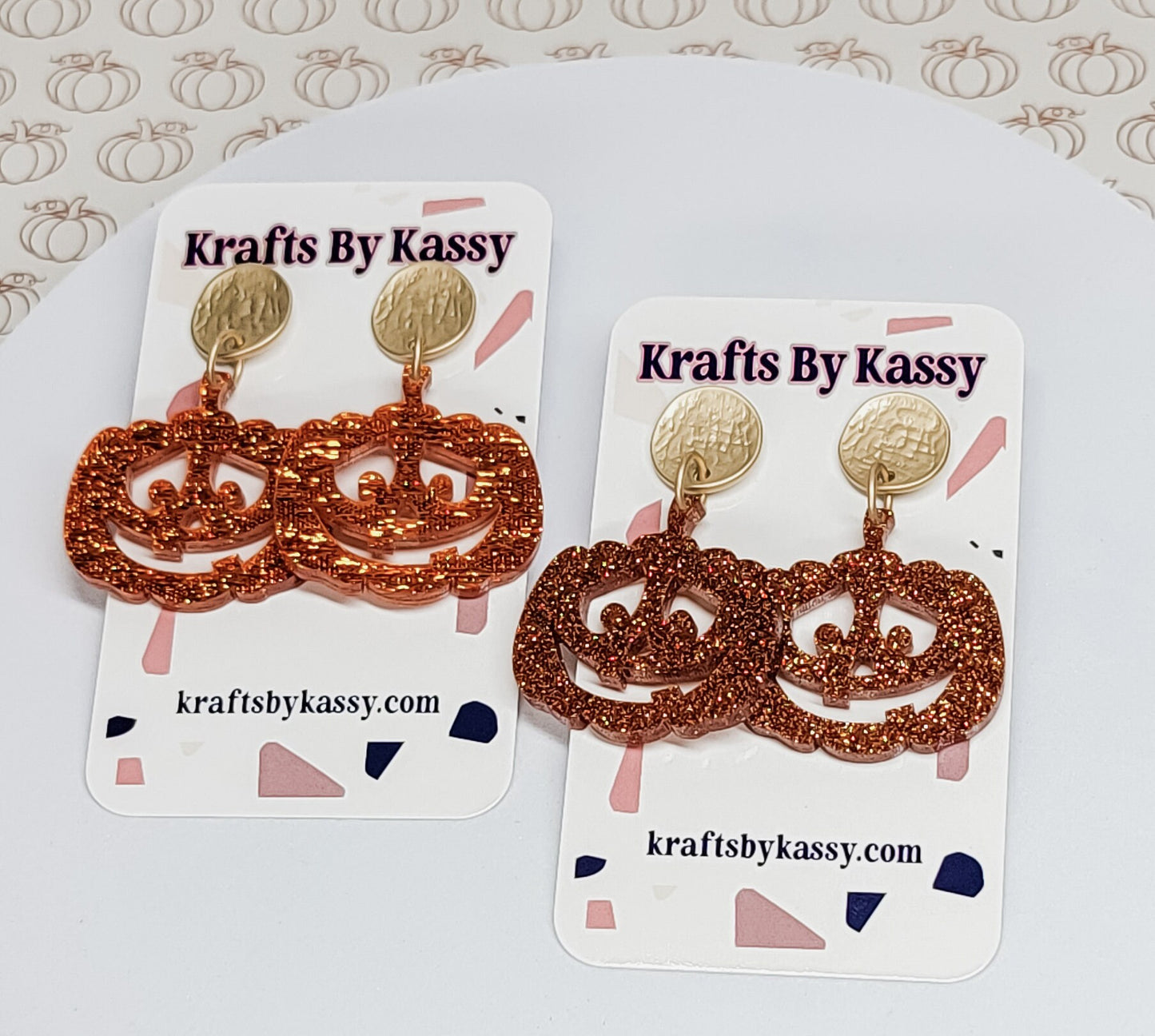 Glitter Pumpkin Dangle Earrings, Halloween Earrings, Pumpkin Accessory, Statement Earrings, Fall Jewelry, Halloween Lover Gift, Acrylic